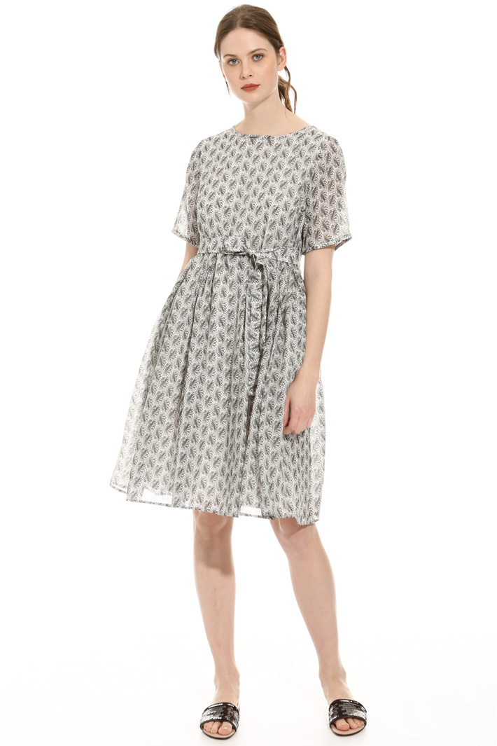 Printed ramie dress Intrend Printed ramie dress Intrend