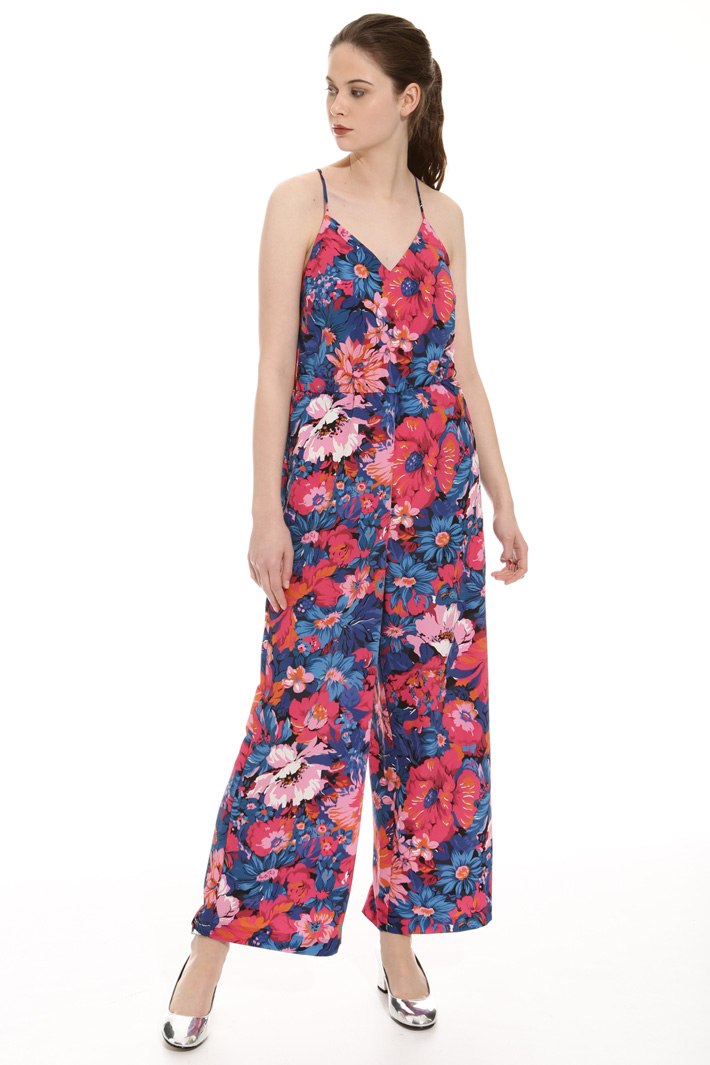 Cropped printed jumpsuit Intrend Cropped printed jumpsuit Intrend