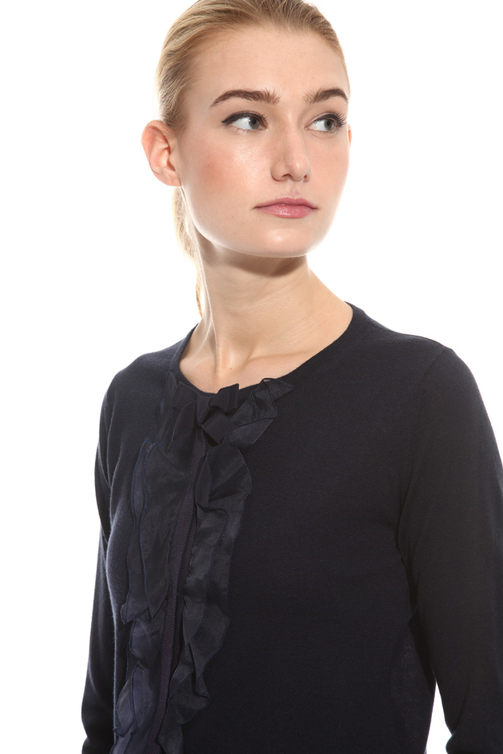 Cardigan con ruches organza Intrend Cardigan con ruches organza Intrend