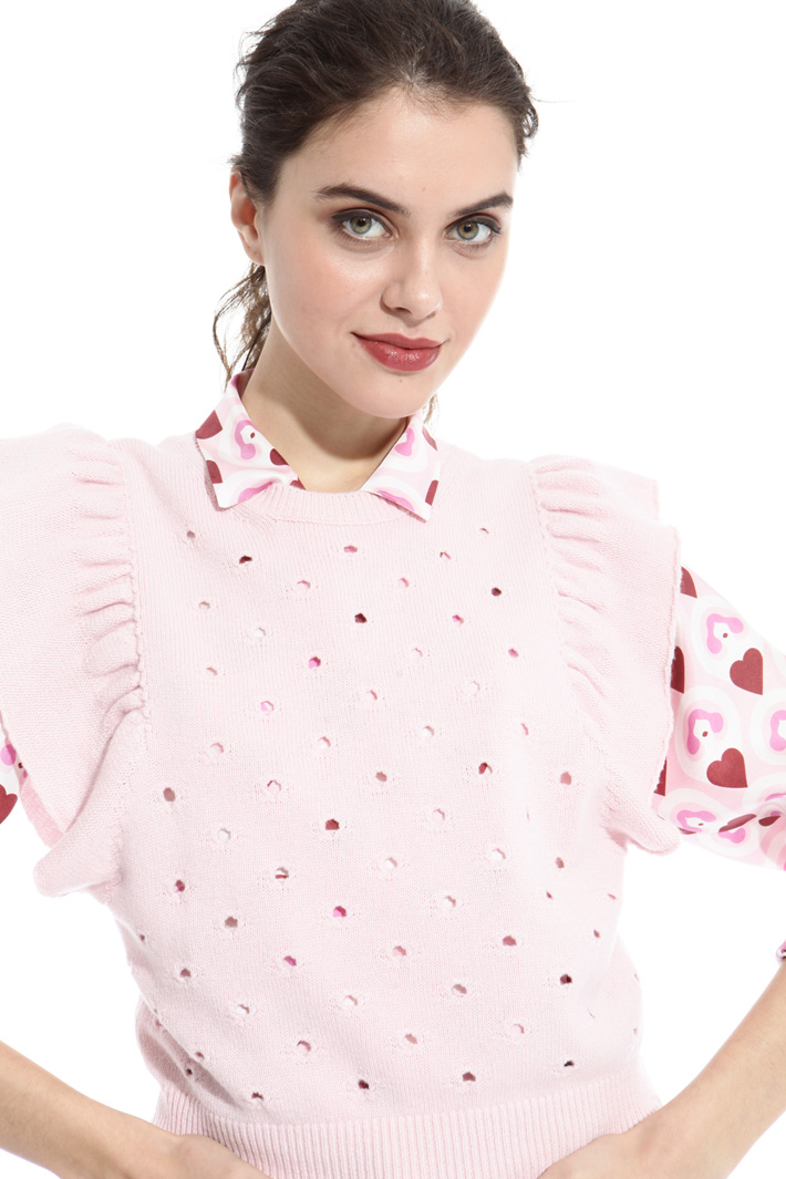 Gilet traforato in lana Intrend Gilet traforato in lana Intrend