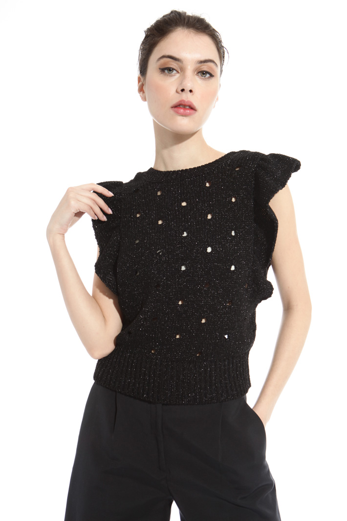Gilet boxy in maglia lurex Intrend Gilet boxy in maglia lurex Intrend