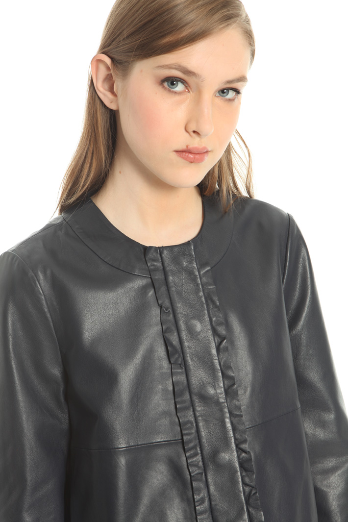 Frill leather jacket Intrend Frill leather jacket Intrend