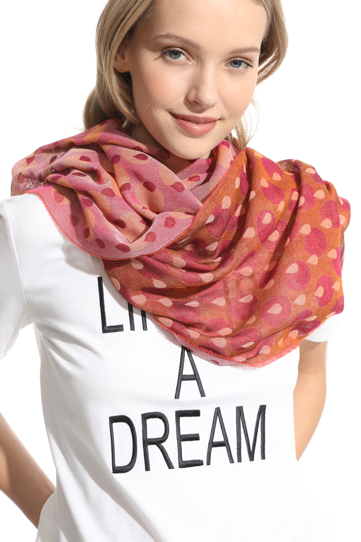 Cotton blend jacquard stole Intrend Cotton blend jacquard stole Intrend