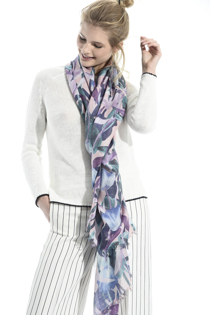 Printed lurex scarf Intrend Printed lurex scarf Intrend