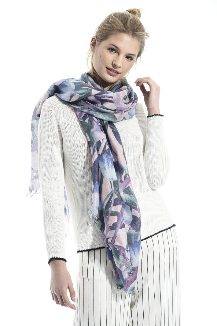 Printed lurex scarf Intrend Printed lurex scarf Intrend