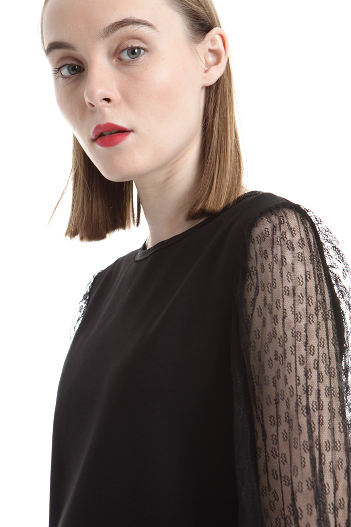 Pleated tulle dress Intrend Pleated tulle dress Intrend