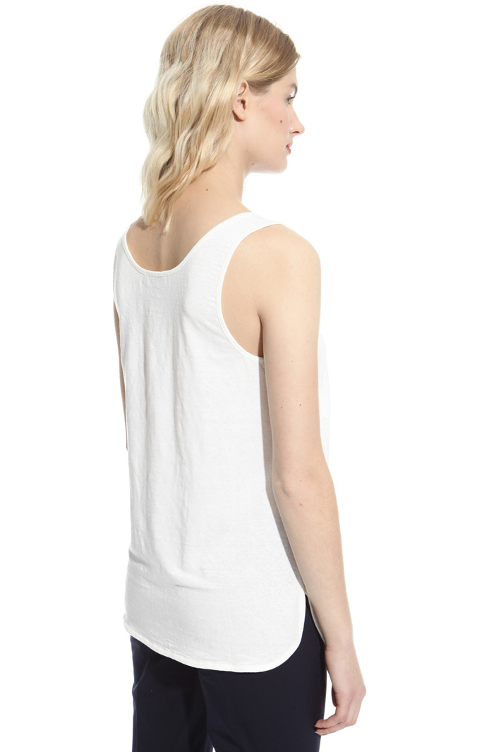 Linen blend tank top Intrend Linen blend tank top Intrend