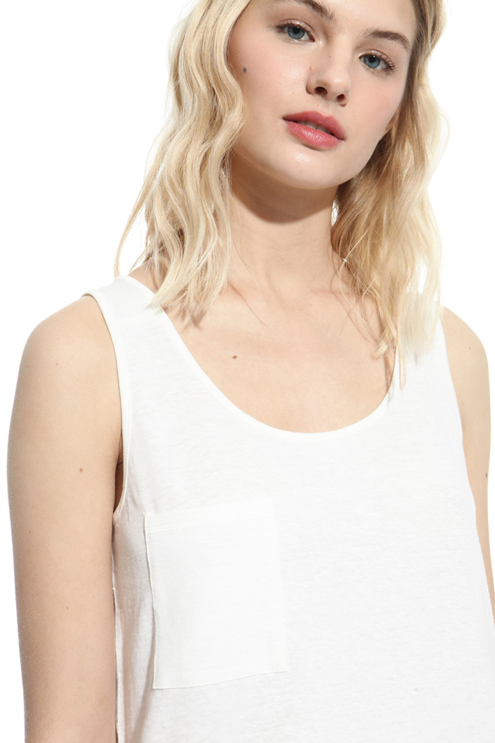 Linen blend tank top Intrend Linen blend tank top Intrend