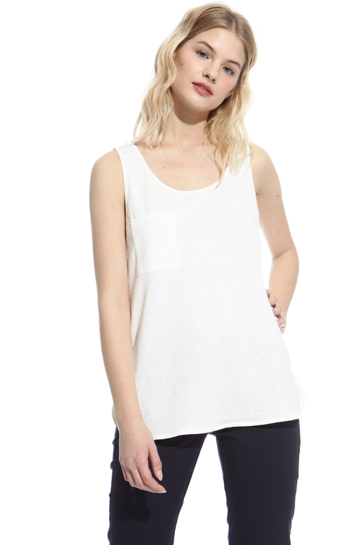 Linen blend tank top Intrend Linen blend tank top Intrend