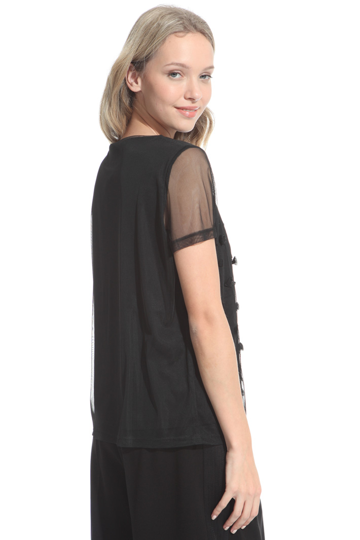 Embroidered tulle T-shirt Intrend Embroidered tulle T-shirt Intrend