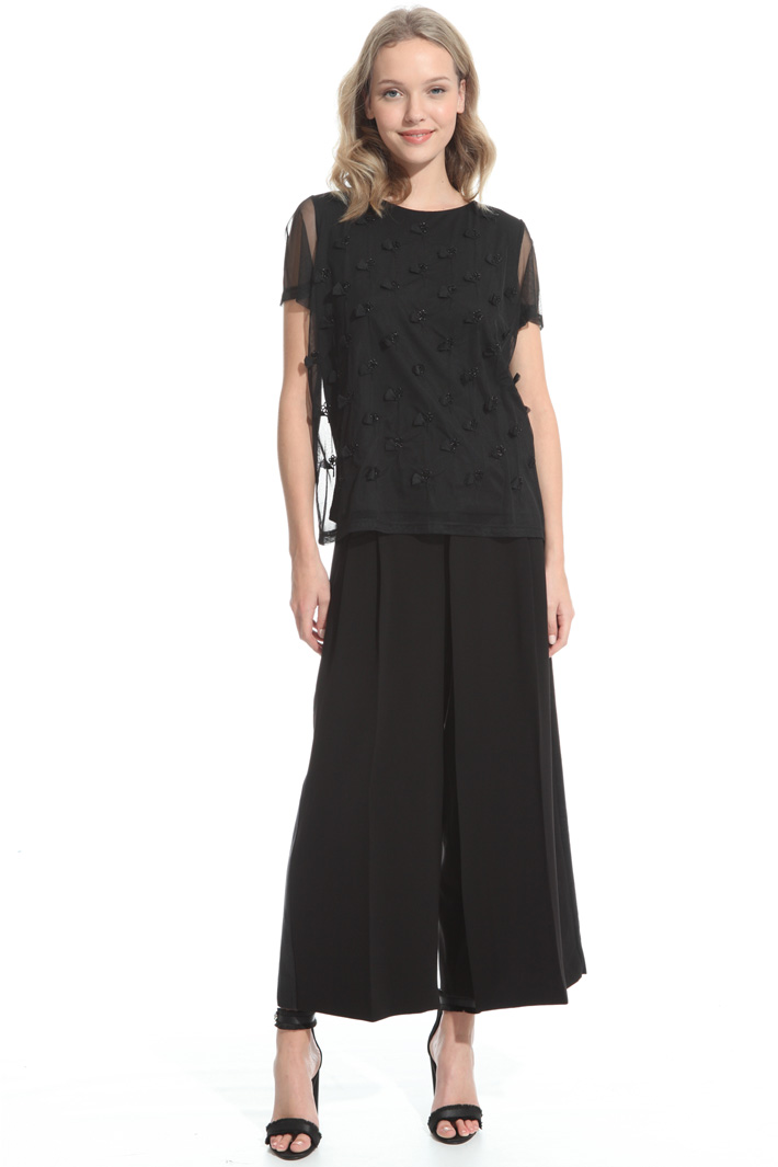 Embroidered tulle T-shirt Intrend Embroidered tulle T-shirt Intrend