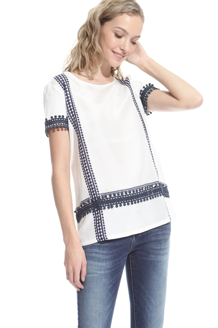 Silk and cotton T-shirt Intrend Silk and cotton T-shirt Intrend