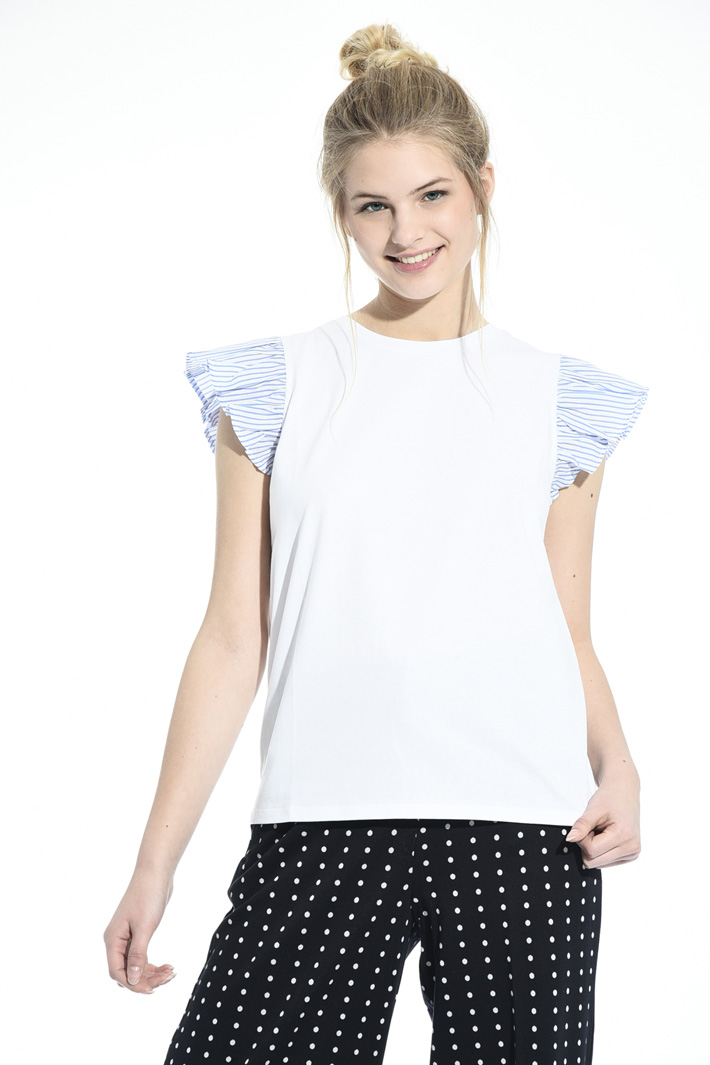 Frill cap sleeve top Intrend Frill cap sleeve top Intrend