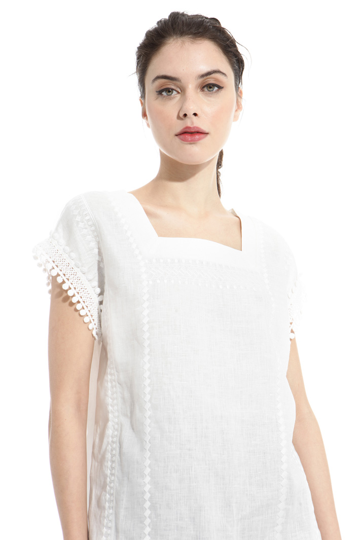 Top in tela di lino e jersey Intrend Top in tela di lino e jersey Intrend