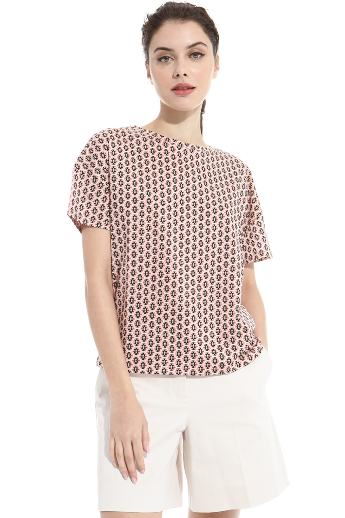 Printed boxy T-shirt Intrend Printed boxy T-shirt Intrend