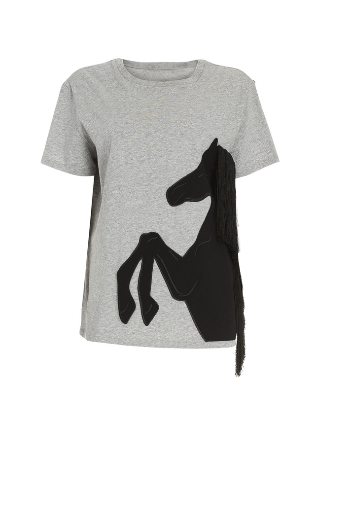 Fringed cotton T-shirt Intrend Fringed cotton T-shirt Intrend