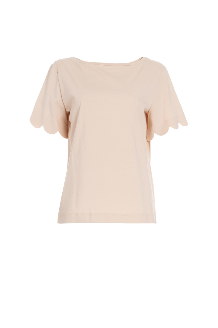Scalloped hem T-shirt Intrend Scalloped hem T-shirt Intrend