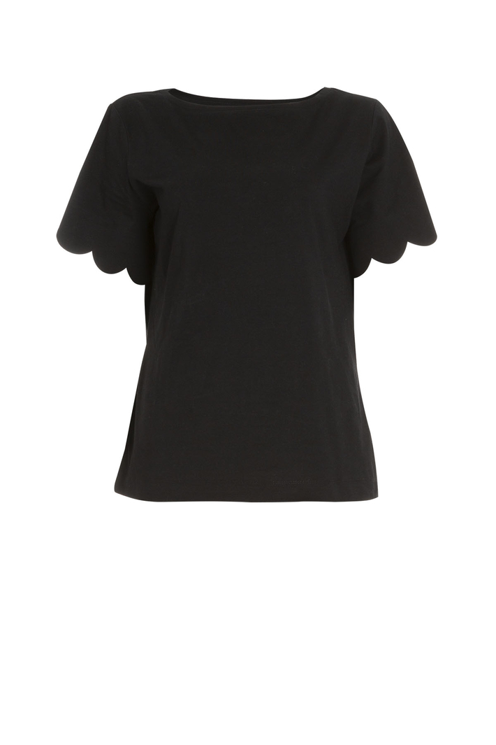 Scalloped hem T-shirt Intrend Scalloped hem T-shirt Intrend