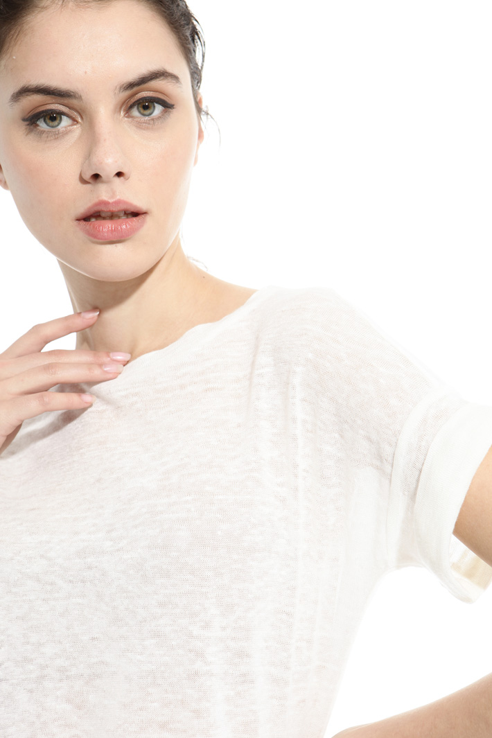 Linen jersey T-shirt Intrend Linen jersey T-shirt Intrend