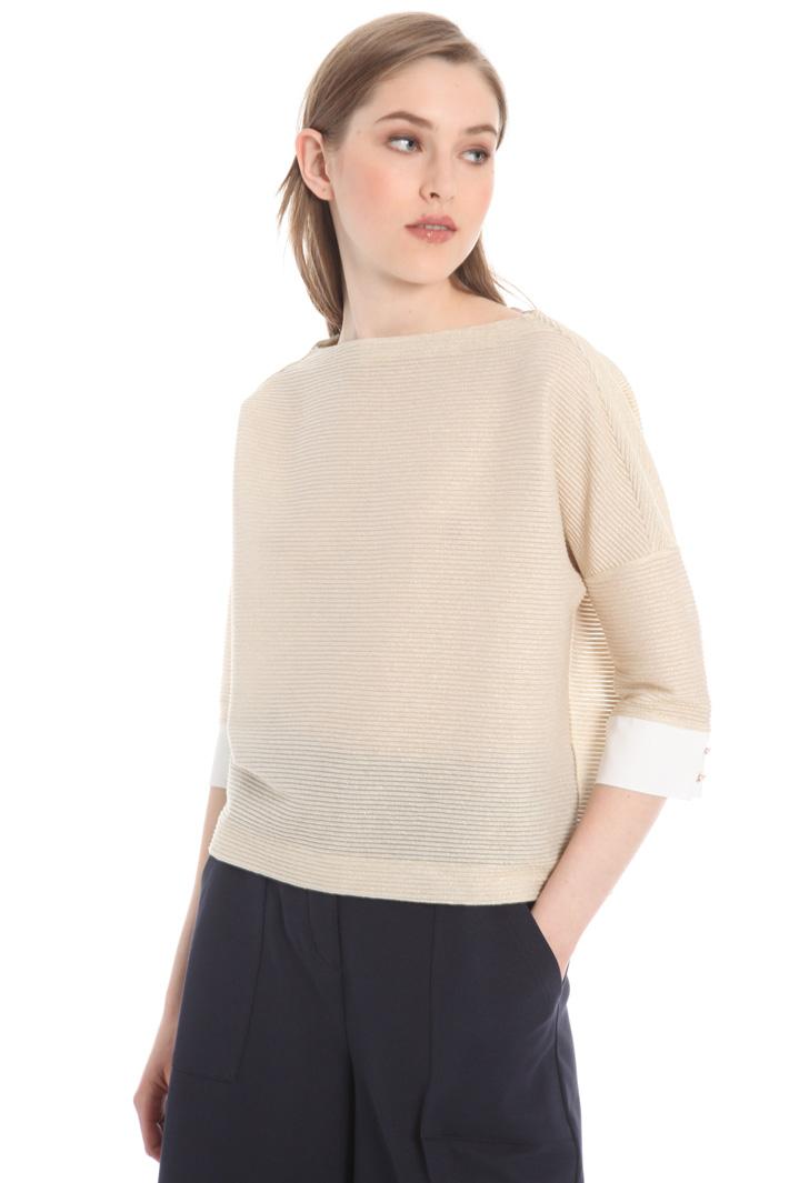 Crepe cuff sweater Intrend Crepe cuff sweater Intrend