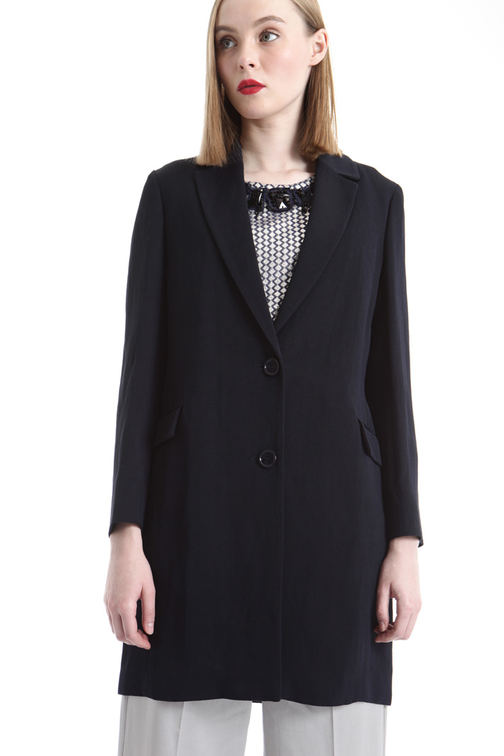 Linen blend topcoat Intrend Linen blend topcoat Intrend