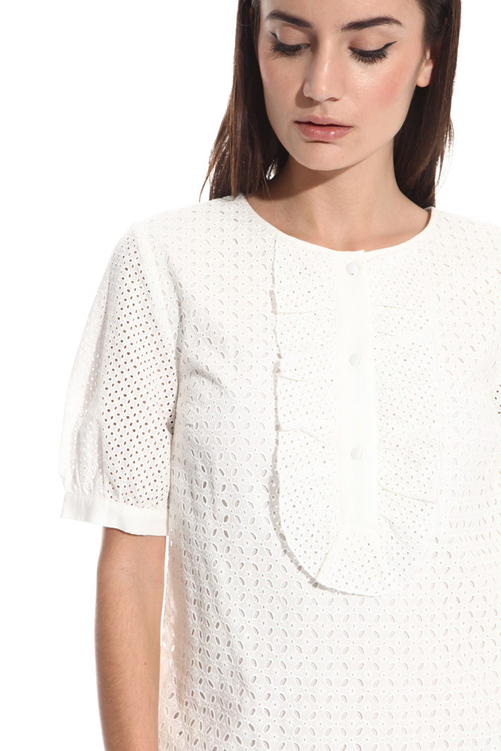 Short broderie anglaise dress Intrend Short broderie anglaise dress Intrend