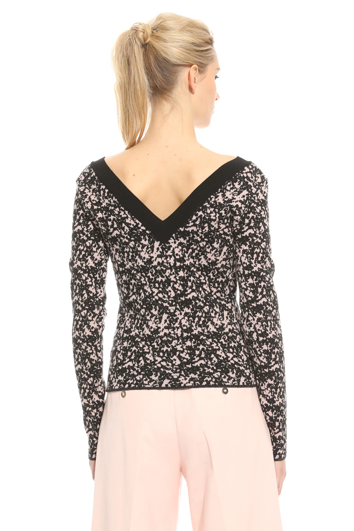 Maglia jacquard con scollo a V Intrend Maglia jacquard con scollo a V Intrend