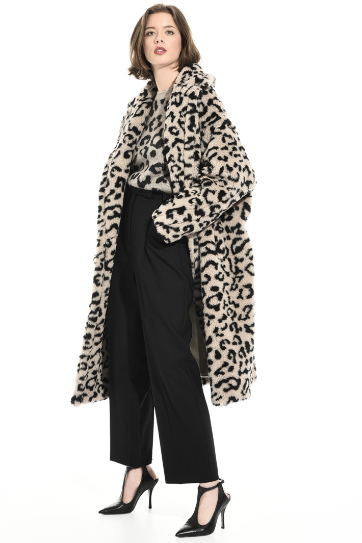 Oversized animal print coat Intrend Oversized animal print coat Intrend