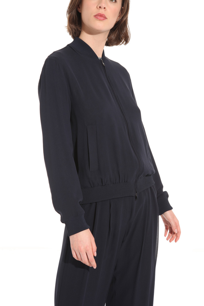 Silk georgette bomber jacket Intrend Silk georgette bomber jacket Intrend