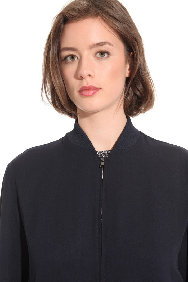 Silk georgette bomber jacket Intrend Silk georgette bomber jacket Intrend