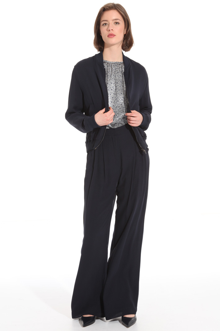 Silk georgette bomber jacket Intrend Silk georgette bomber jacket Intrend