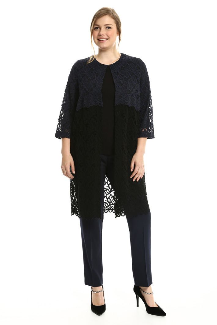 Rebrodé lace duster coat Intrend Rebrodé lace duster coat Intrend