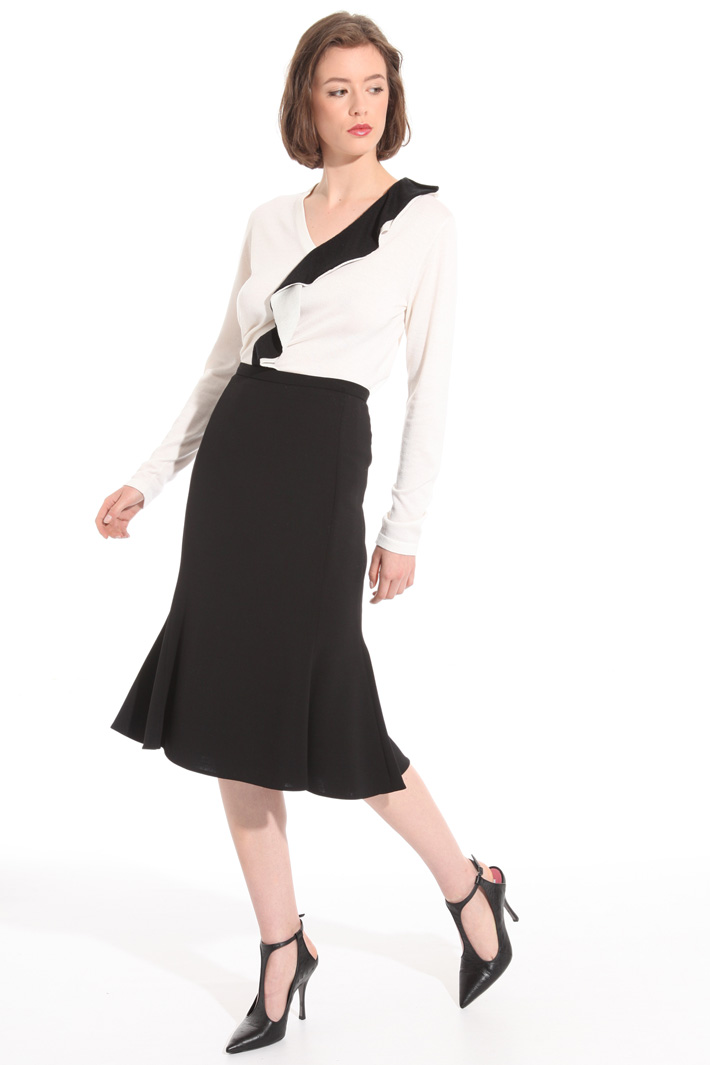 Flounced knee-length skirt Intrend Flounced knee-length skirt Intrend