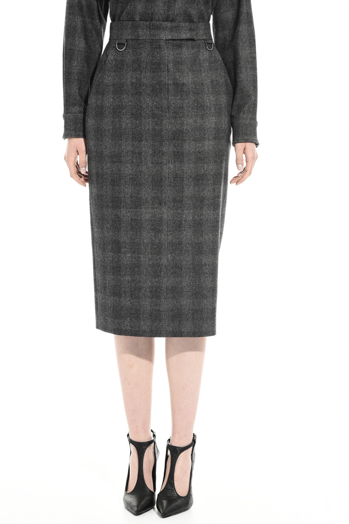 Flannel sheath skirt Intrend Flannel sheath skirt Intrend