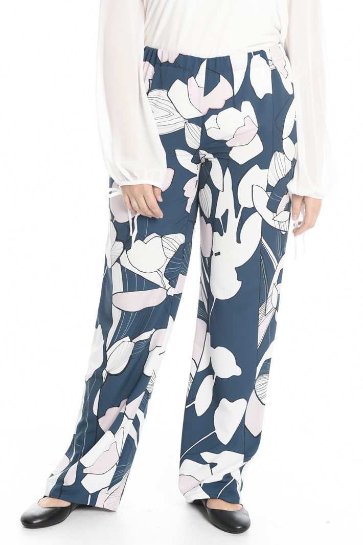 Printed crepe trousers Intrend Printed crepe trousers Intrend