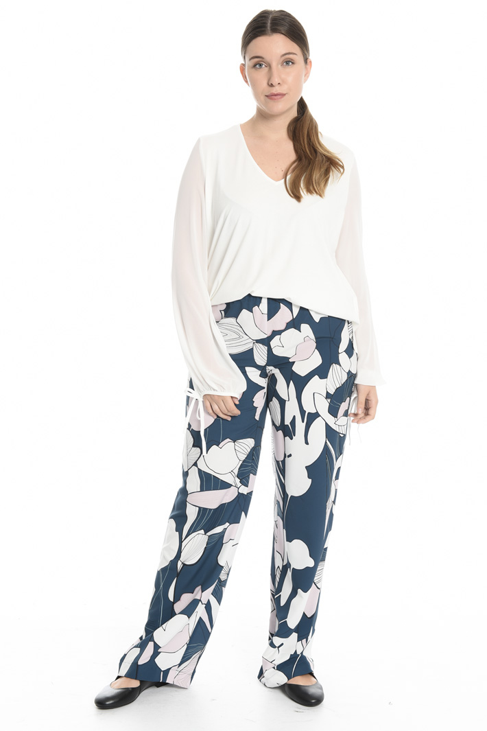 Printed crepe trousers Intrend Printed crepe trousers Intrend