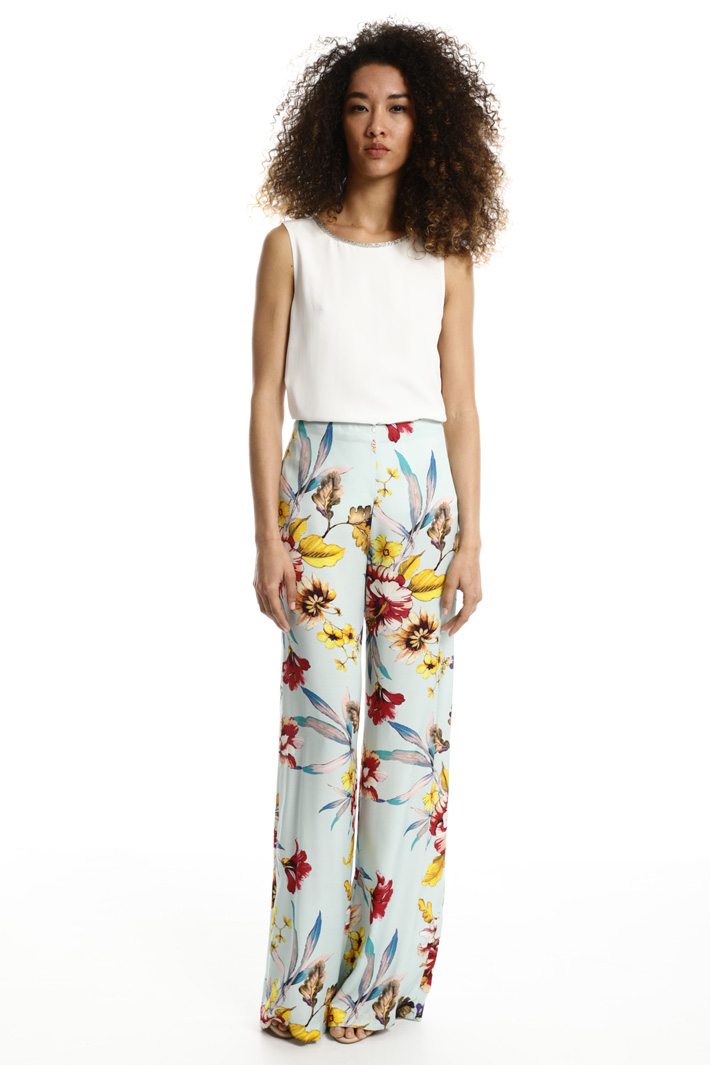 Wide-leg twill trousers Intrend Wide-leg twill trousers Intrend