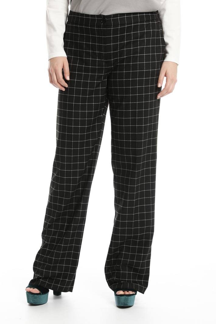 Straight leg flannel trousers Intrend Straight leg flannel trousers Intrend