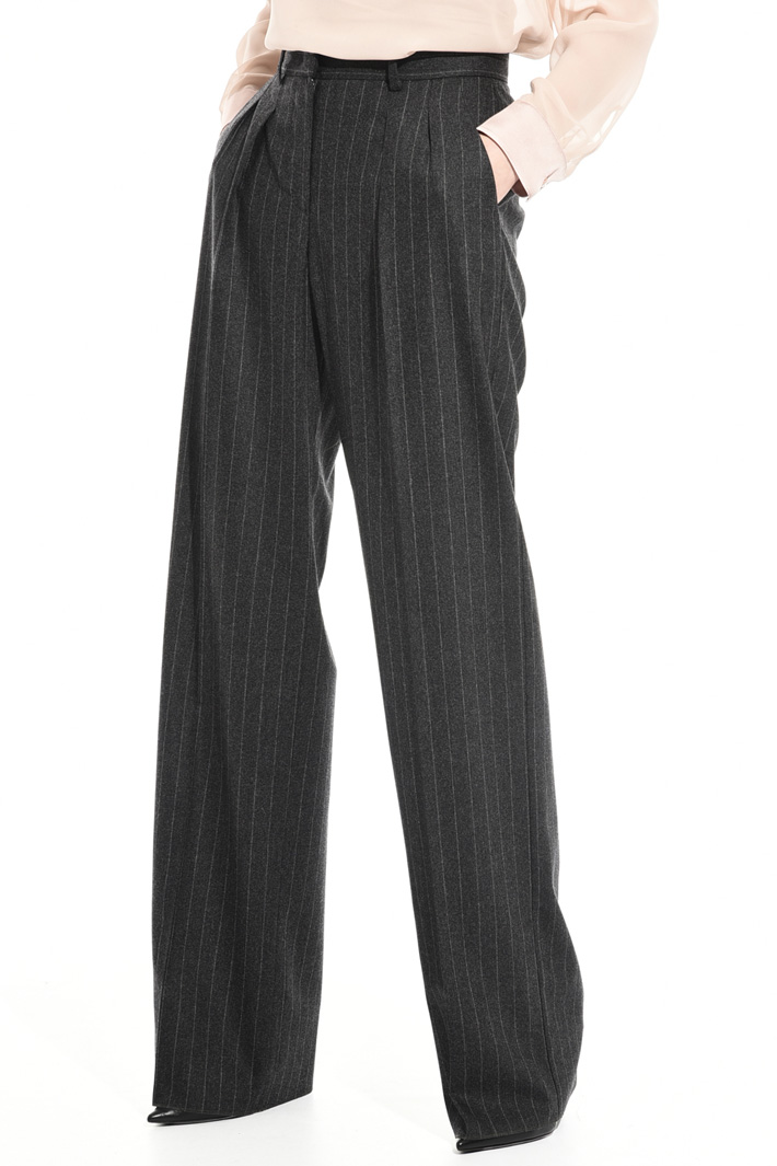 Pinstriped flannel trousers Intrend Pinstriped flannel trousers Intrend
