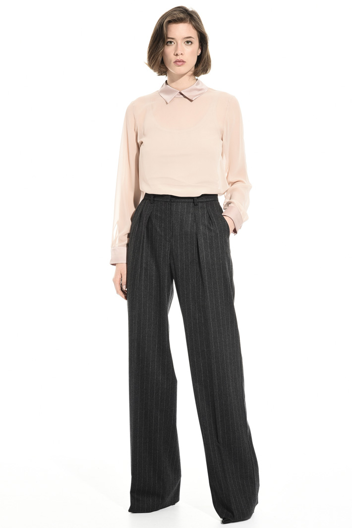 Pinstriped flannel trousers Intrend Pinstriped flannel trousers Intrend