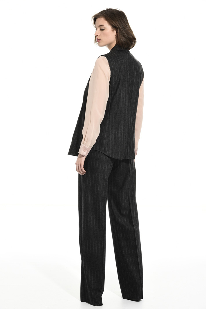 Pinstriped flannel vest Intrend Pinstriped flannel vest Intrend