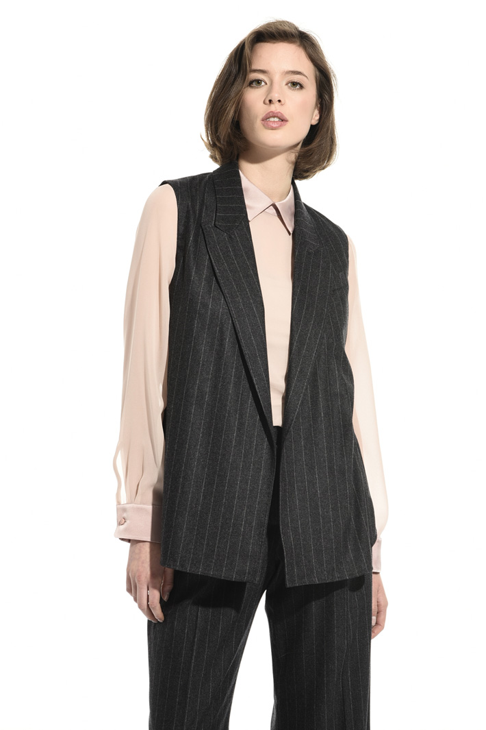 Pinstriped flannel vest Intrend Pinstriped flannel vest Intrend
