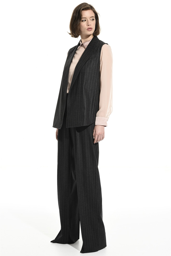 Pinstriped flannel vest Intrend Pinstriped flannel vest Intrend
