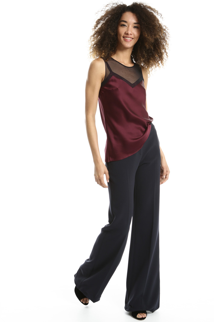 Satin and tulle top Intrend Satin and tulle top Intrend