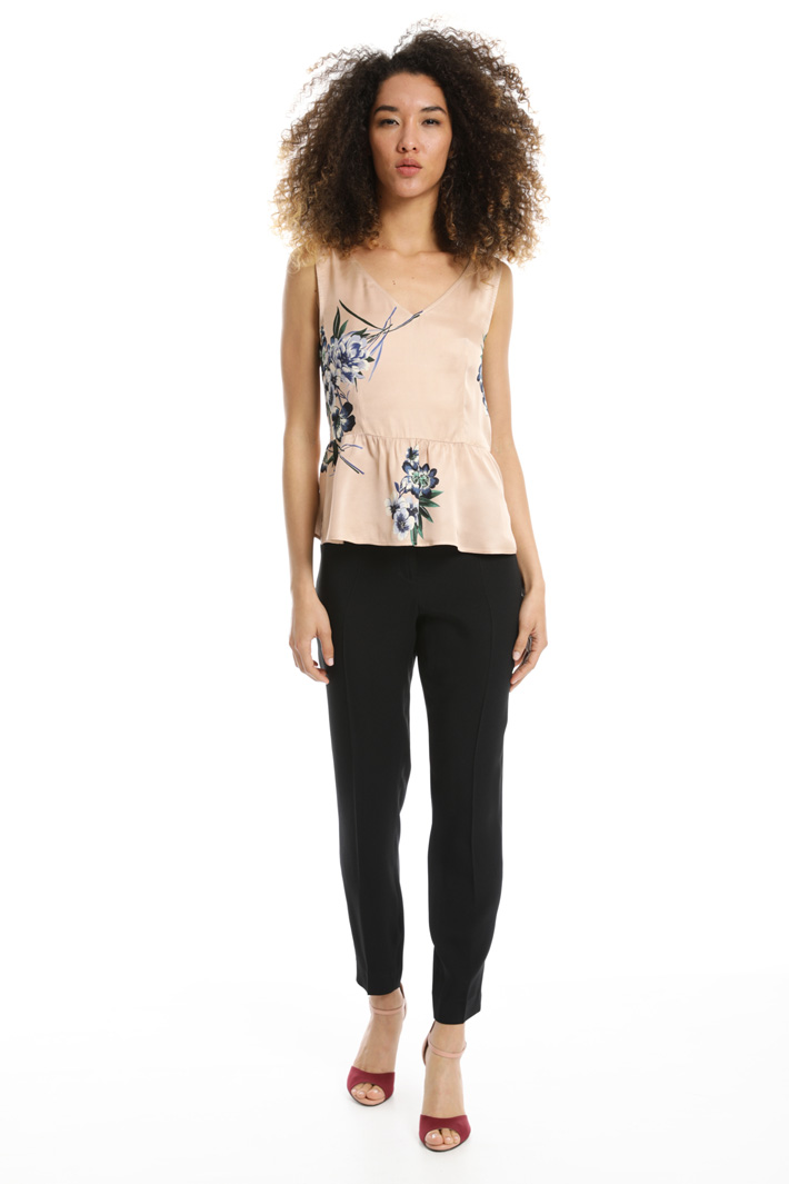 Satin peplum top Intrend Satin peplum top Intrend