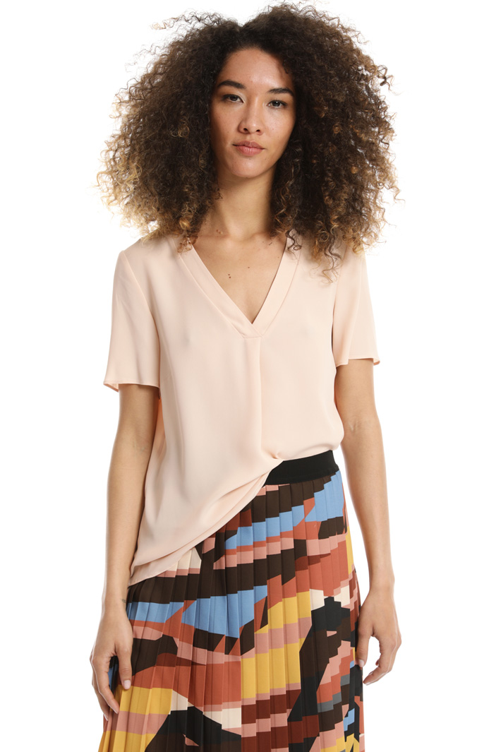 Boxy-fit georgette top Intrend Boxy-fit georgette top Intrend