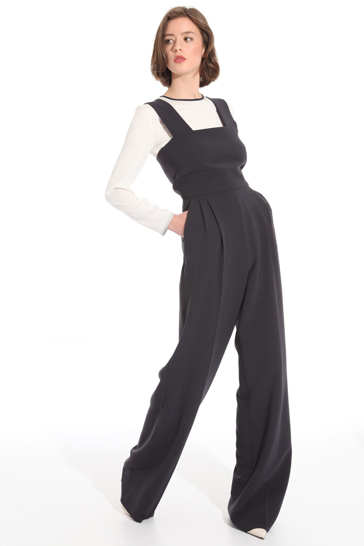 Wool crepe jumpsuit Intrend Wool crepe jumpsuit Intrend