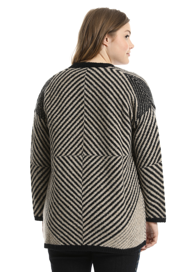 Striped jacquard cardigan Intrend Striped jacquard cardigan Intrend