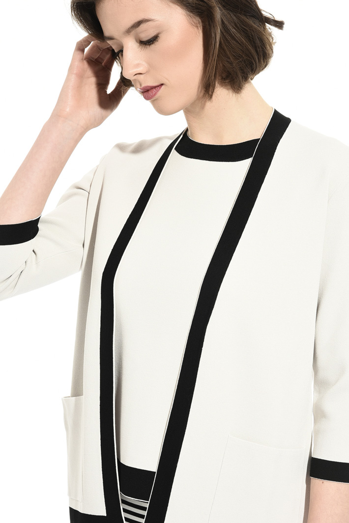 Contrast edge cardigan Intrend Contrast edge cardigan Intrend