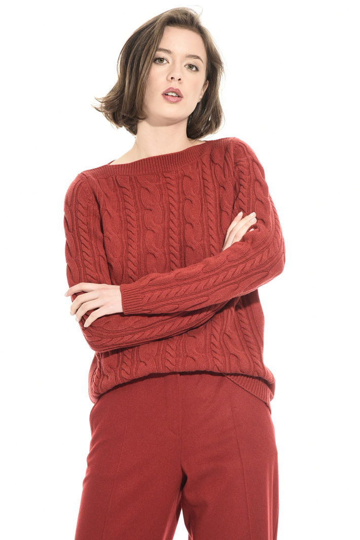 Braid stitch sweater Intrend Braid stitch sweater Intrend